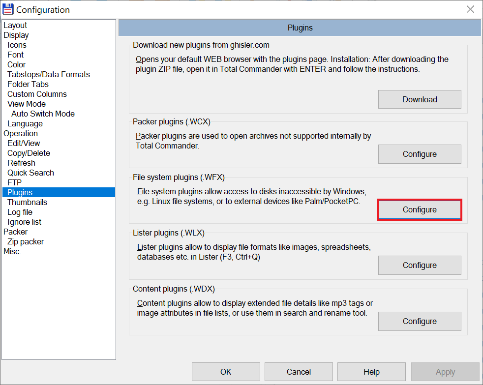 configure